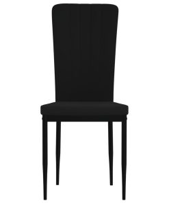 Sedie Da Pranzo 4 Pz Nere In Velluto