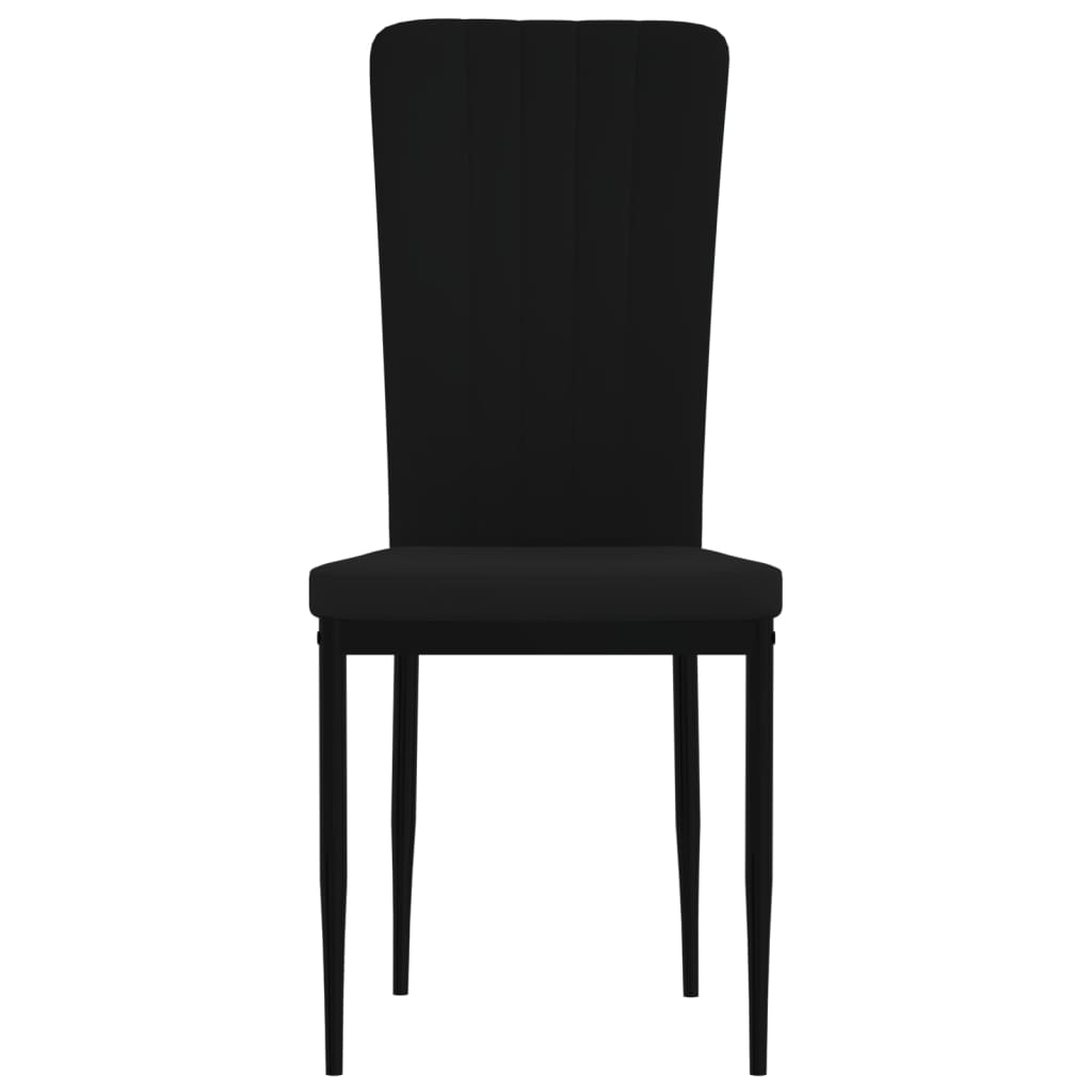 Sedie Da Pranzo 4 Pz Nere In Velluto