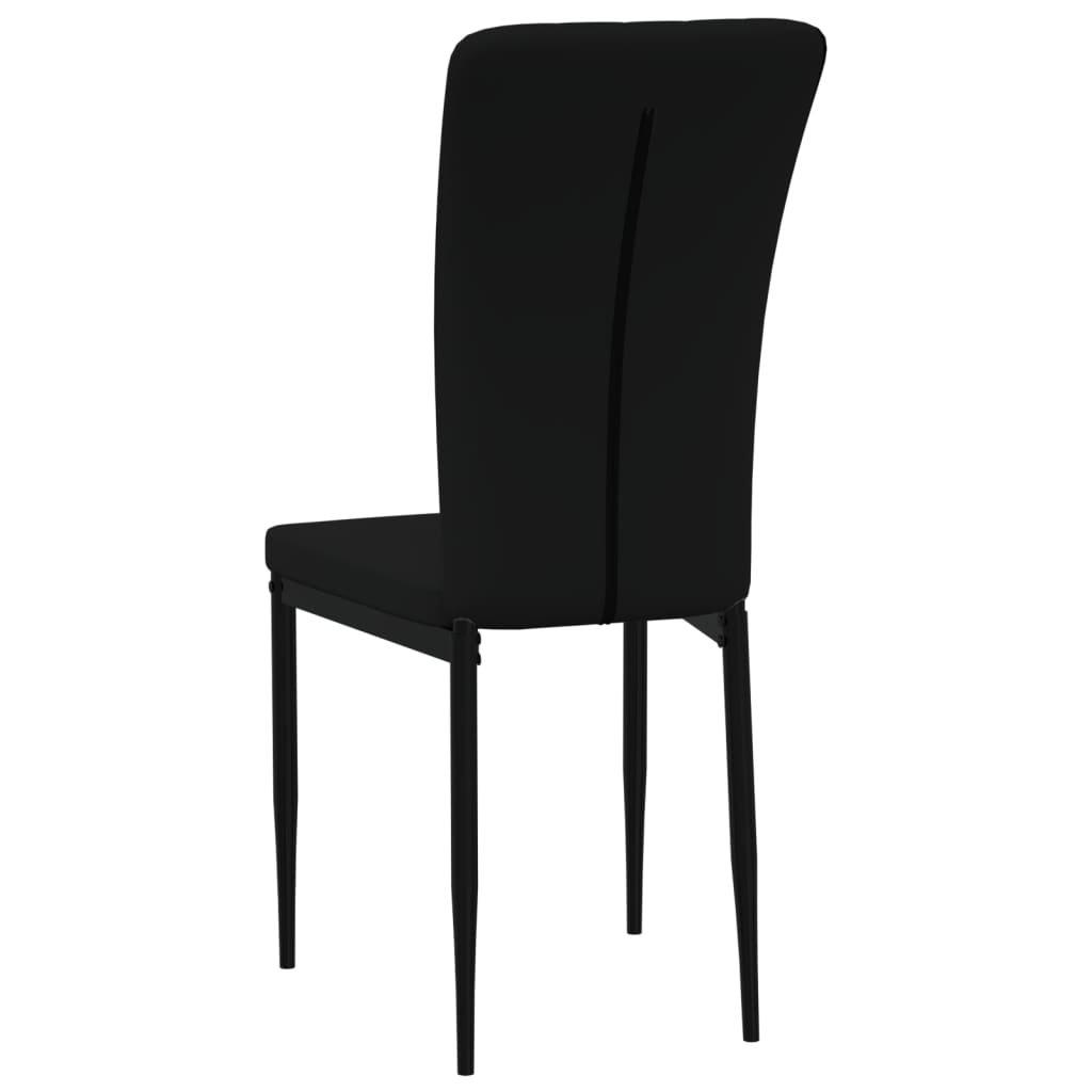 Sedie Da Pranzo 4 Pz Nere In Velluto - Image 6