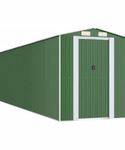 Capanno Da Giardino Verde 192x772x223 Cm Acciaio Zincato