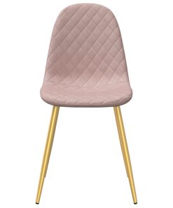 Sedie Da Pranzo 4 Pz Rosa In Velluto