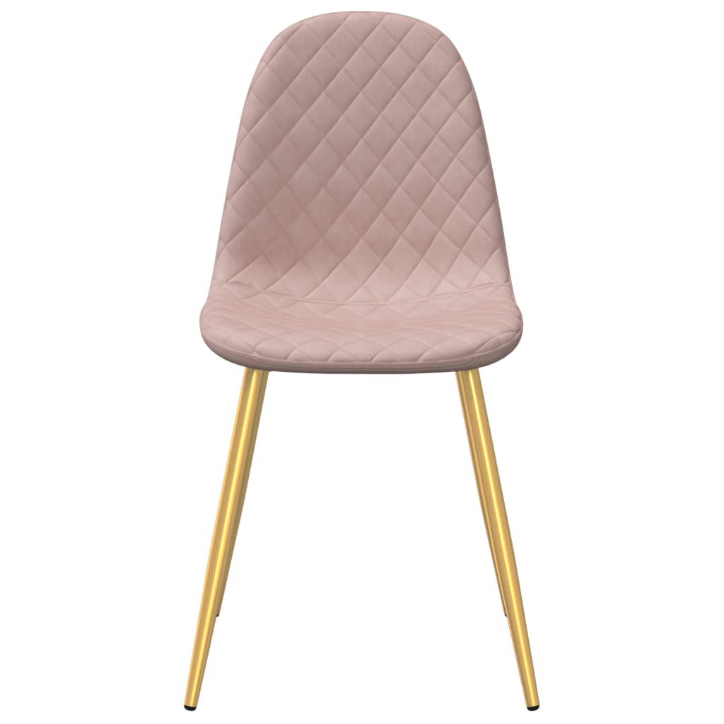 Sedie Da Pranzo 4 Pz Rosa In Velluto