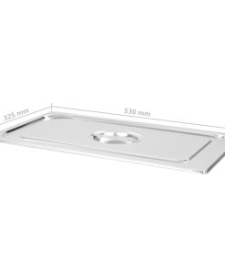 Coperchi Per Contenitori Alimentari Gn 1/1 2 Pz In Acciaio Inox