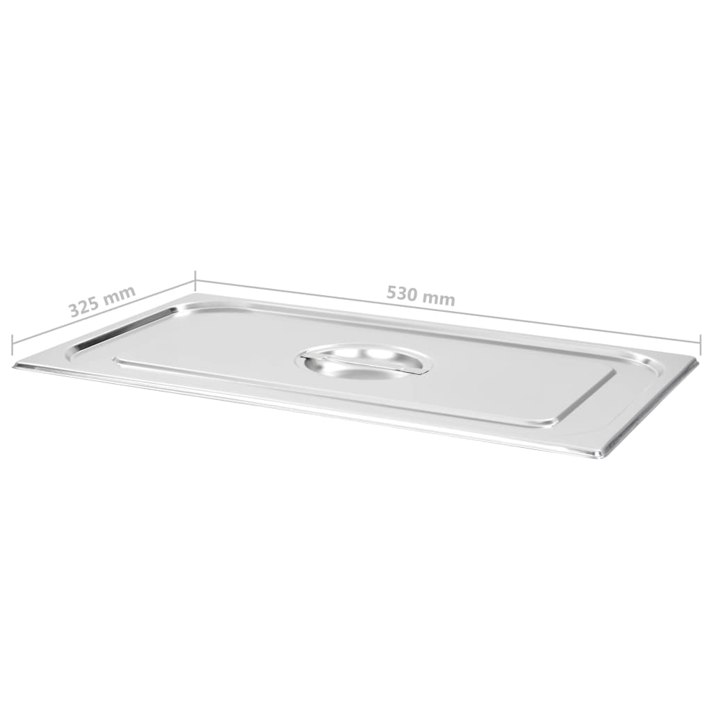 Coperchi Per Contenitori Alimentari Gn 1/1 2 Pz In Acciaio Inox