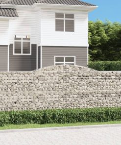 Cesti Gabbioni Ad Arco 2 Pz 400x30x140/160 Cm Ferro Zincato