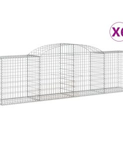 Cesti Gabbioni Ad Arco 6 Pz 300x50x80/100 Cm Ferro Zincato