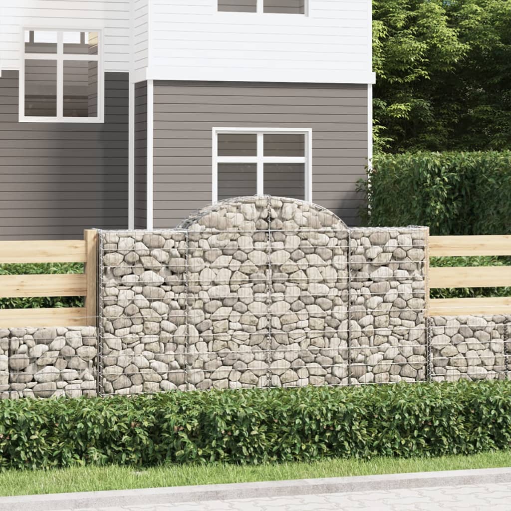 Cesti Gabbioni Ad Arco 8 Pz 200x50x120/140 Cm Ferro Zincato