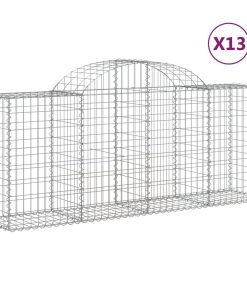 Cesti Gabbioni Ad Arco 13 Pz 200x50x80/100 Cm Ferro Zincato