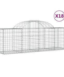 Cesti Gabbioni Ad Arco 18 Pz 200x50x60/80 Cm Ferro Zincato