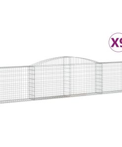 Cesti Gabbioni Ad Arco 9 Pz 400x30x80/100 Cm Ferro Zincato