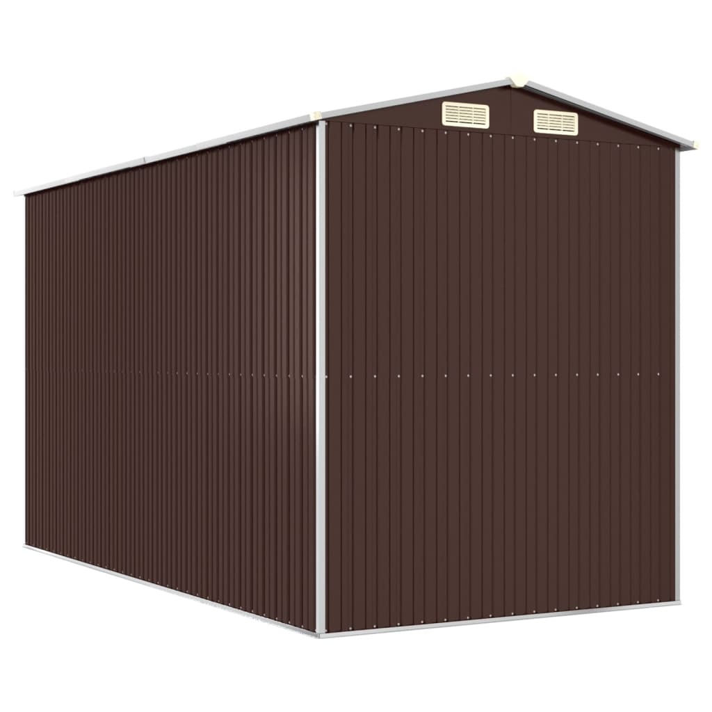 Capanno Da Giardino Marrone Scuro 192x357x223cm Acciaio Zincato - Image 5
