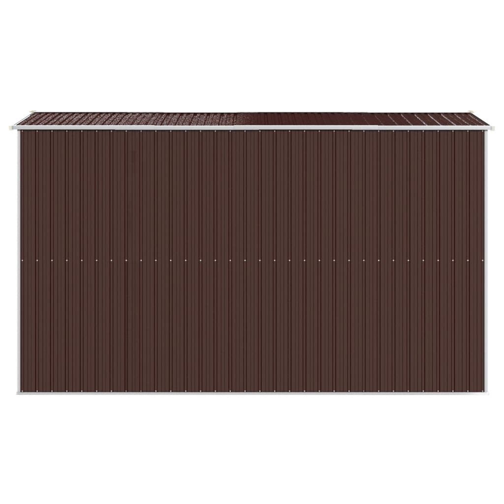 Capanno Da Giardino Marrone Scuro 192x357x223cm Acciaio Zincato - Image 4