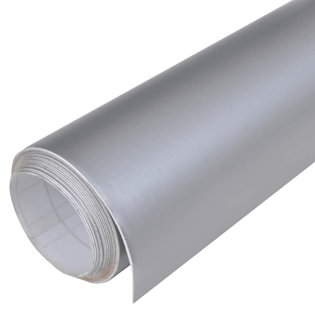 Pellicole Per Auto 2pz Argento Opaco 100x150cm + 50x150cm