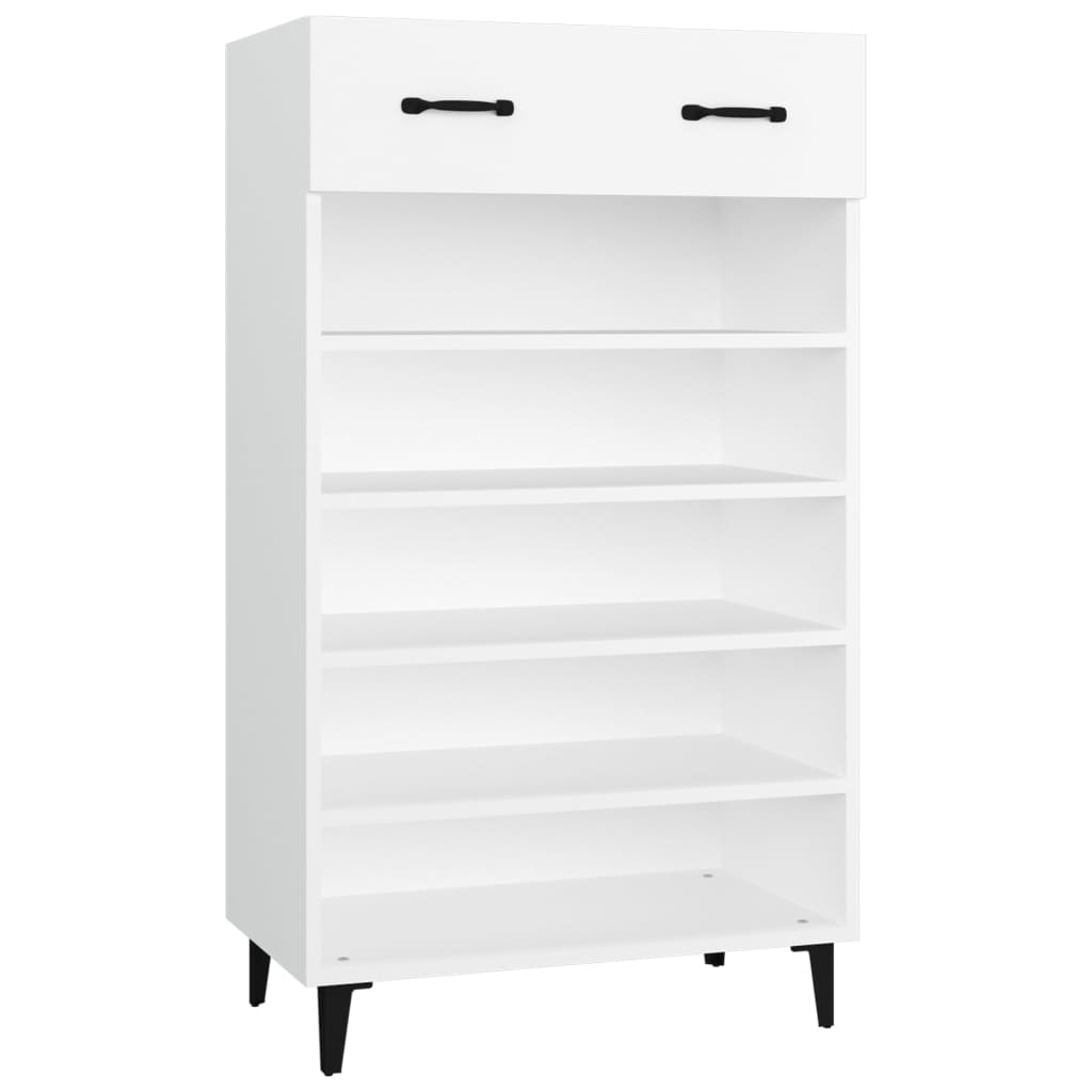 Scarpiera Bianca 60x35x105 Cm In Legno Multistrato - Image 5
