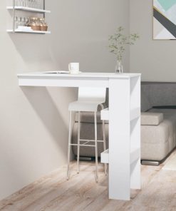 Bancone Da Muro Bianco Lucido 102x45x103,5 Cm Legno Compensato