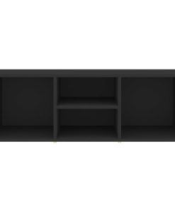 Panca Porta Scarpe Nera 105x35x35 Cm In Legno Multistrato