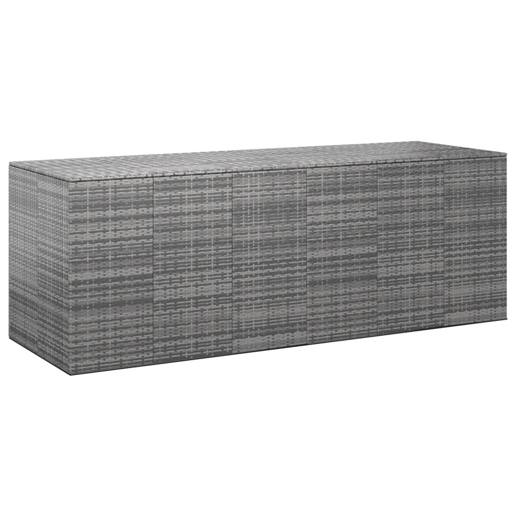 Contenitore Da Giardino In Rattan Pe 291x100,5x104 Cm Grigio