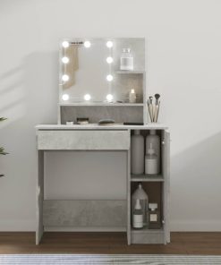 Toeletta Con Led Grigio Cemento 86,5x35x136 cm