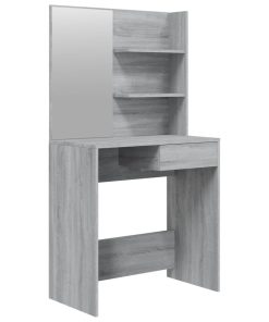 Toeletta Con Specchio Grigio Sonoma 74,5x40x141 cm