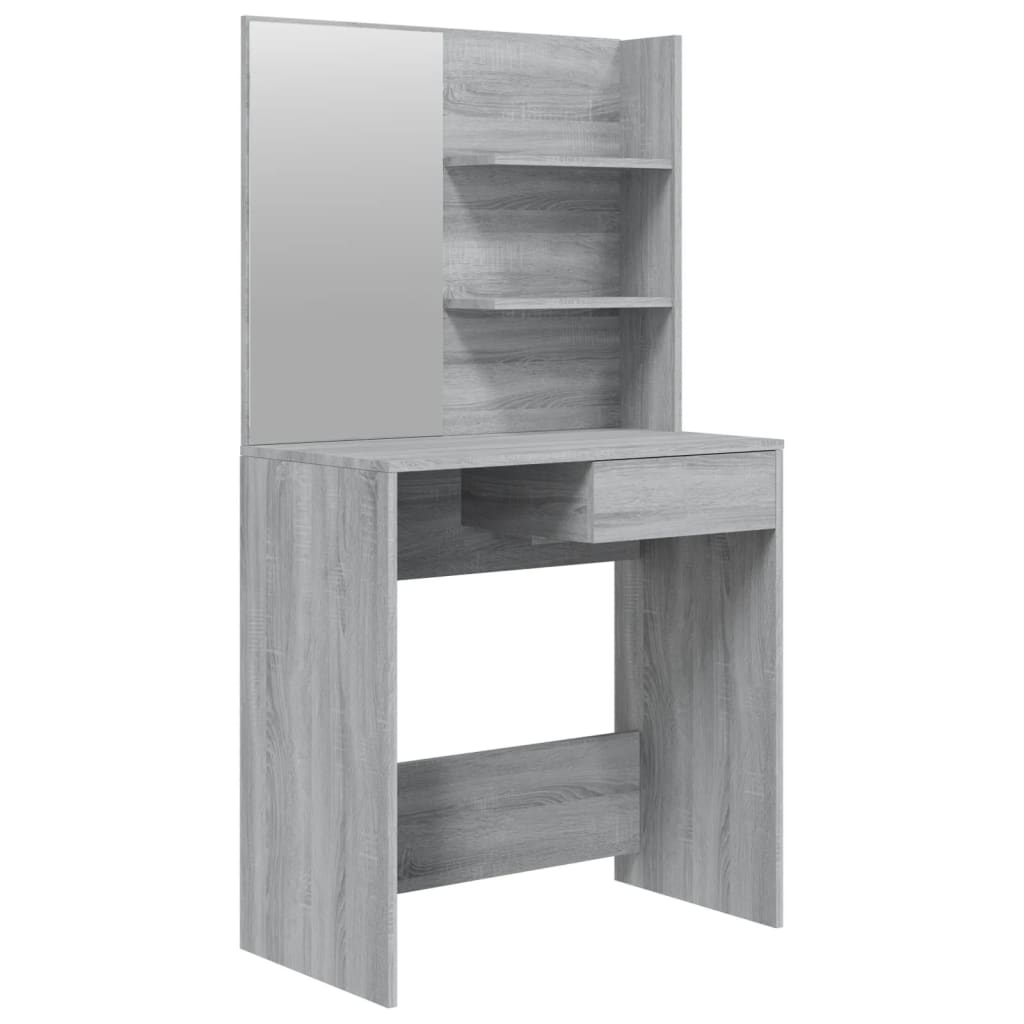Toeletta Con Specchio Grigio Sonoma 74,5x40x141 cm