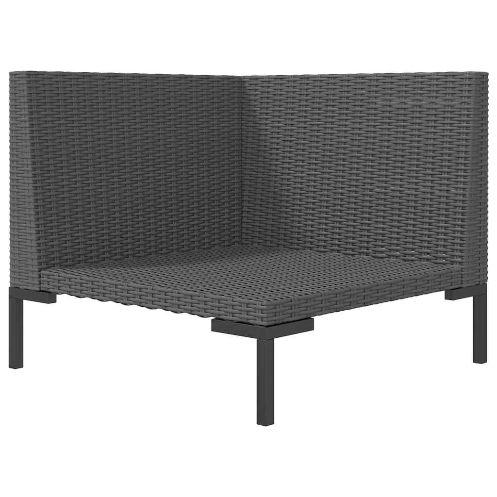 Divano Da Giardino Con Cuscini In Polyrattan Mezzo Tondo
