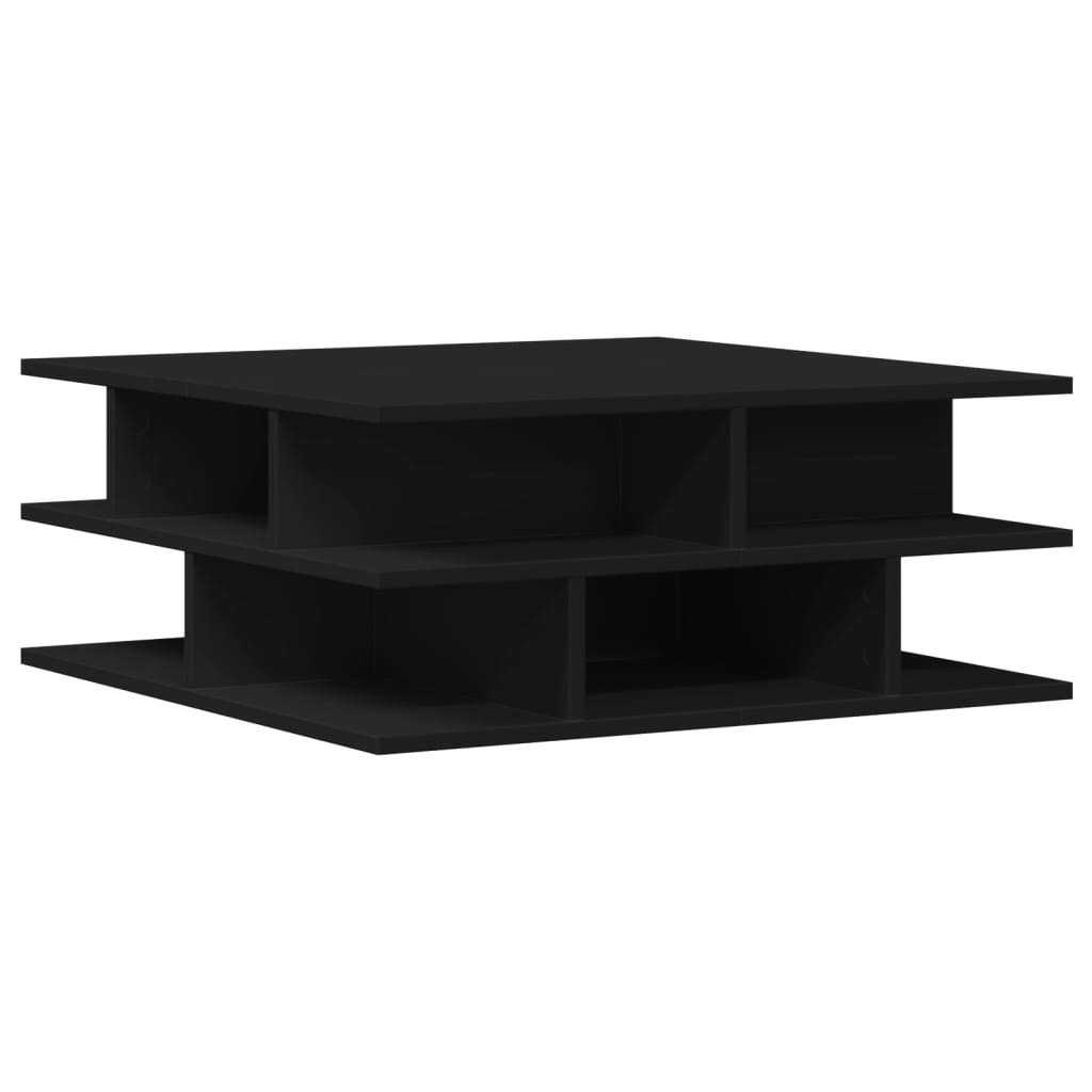 Tavolino Da Salotto Nero 70x70x29 Cm In Legno Multistrato