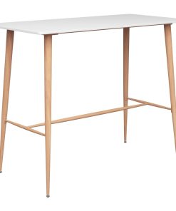 Tavolo Da Bar Bianco 120x60x105 cm