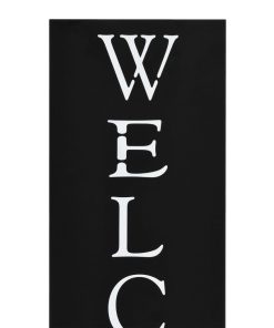 Porta Ombrelli Welcome In Acciaio Nero