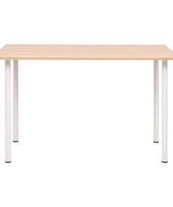 Tavolo Da Pranzo 120x60x73 Cm Rovere E Bianco