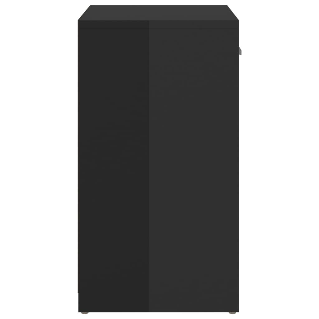 Panca Porta Scarpe Nero Lucido 94,5x31x57cm Legno Multistrato - Image 4