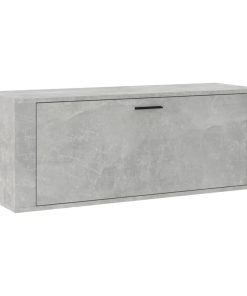 Scarpiera A Muro Grigio Cemento100x35x38cm In Legno Multistrato