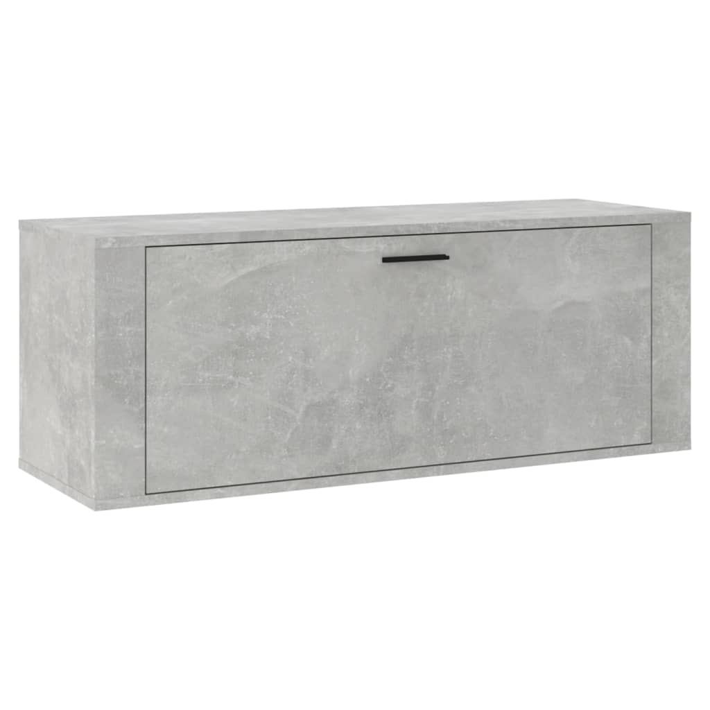 Scarpiera A Muro Grigio Cemento100x35x38cm In Legno Multistrato