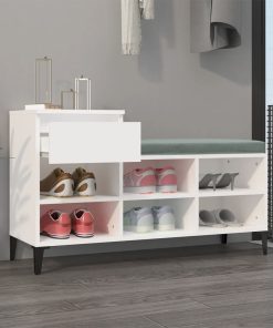 Scarpiera Bianca 102x36x60 Cm In Legno Multistrato