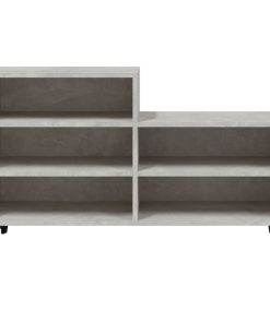 Scarpiera Grigio Cemento 102x36x60 Cm In Legno Multistrato