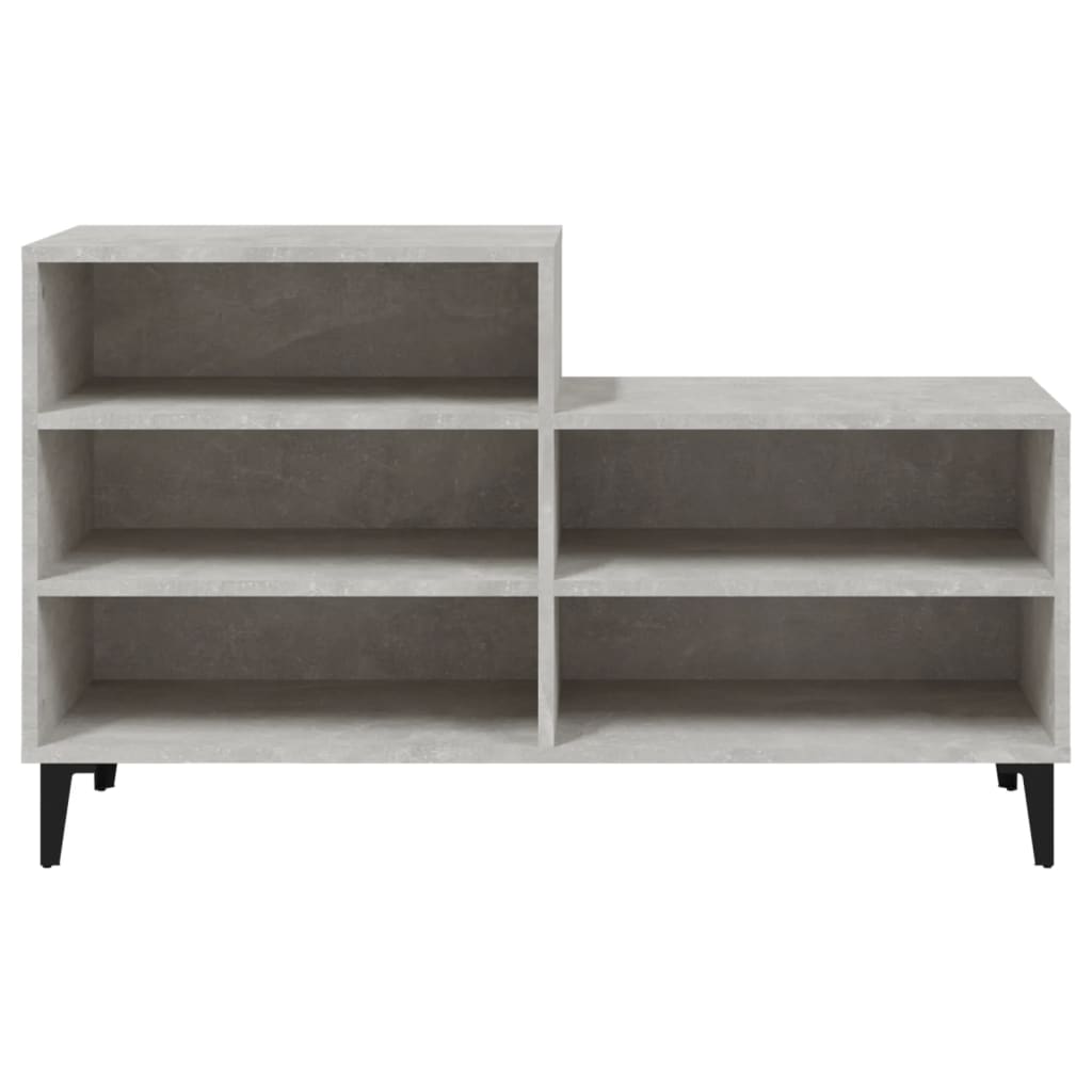 Scarpiera Grigio Cemento 102x36x60 Cm In Legno Multistrato