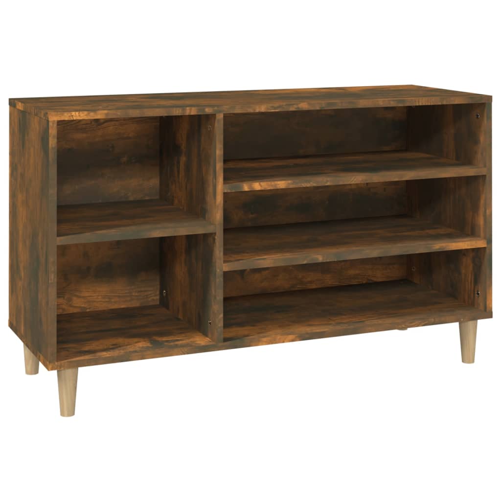 Scarpiera Rovere Fumo 102x36x60 Cm In Legno Multistrato - Image 6