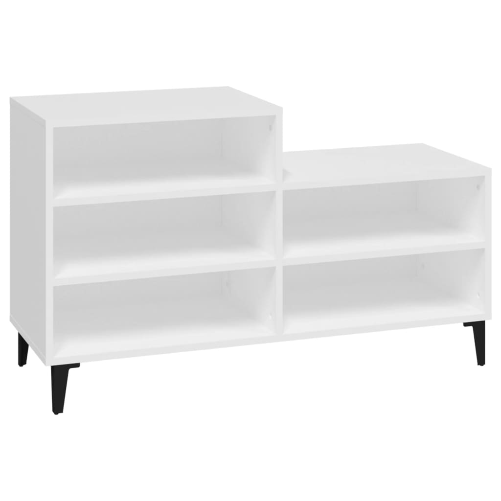 Scarpiera Bianca 102x36x60 Cm In Legno Multistrato - Image 4