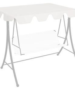 Baldacchino Per Dondolo Giardino Bianco 150/130x105/70 cm