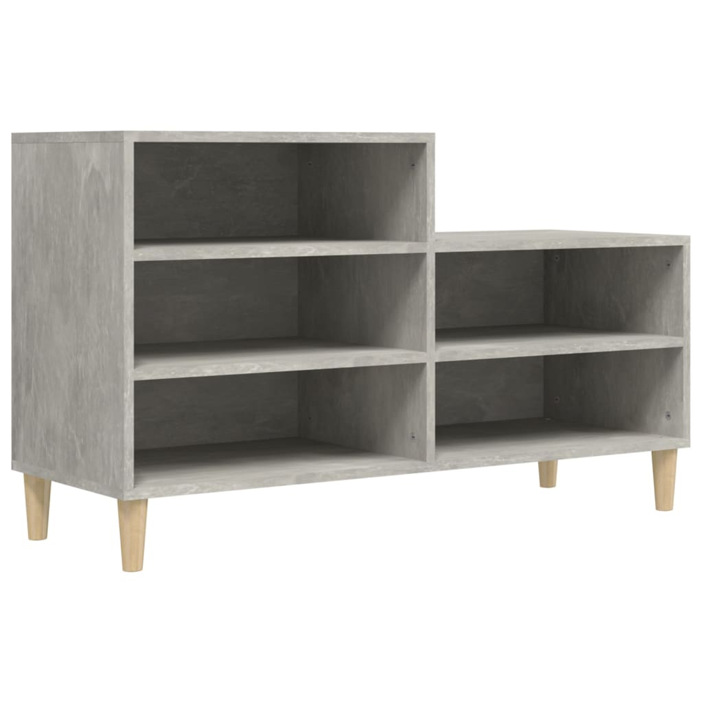 Scarpiera Grigio Cemento 102x36x60 Cm In Legno Multistrato