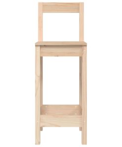 Sedie Da Bar 2 Pz 40x41,5x112 Cm In Legno Massello Di Pino