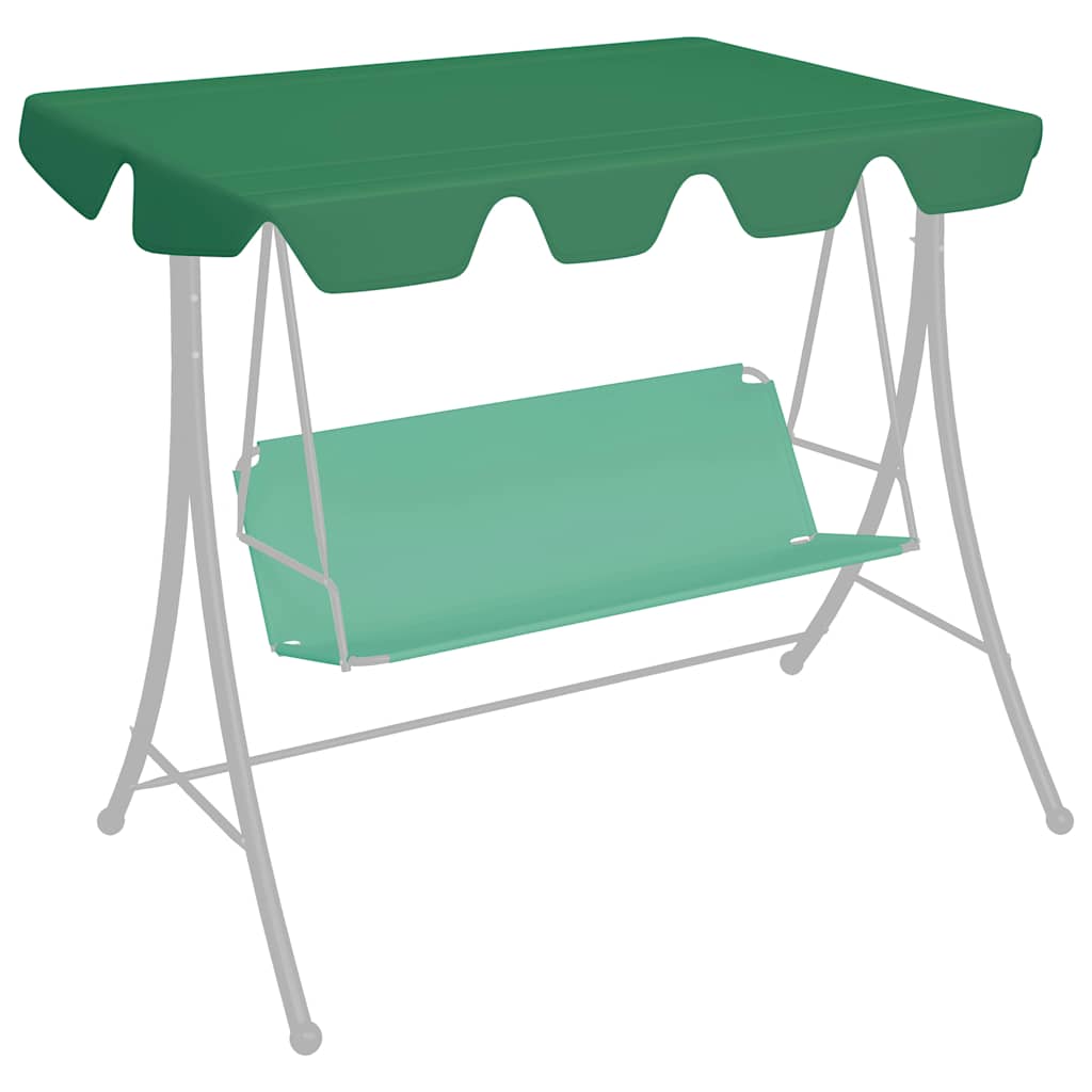 Baldacchino Per Dondolo Giardino Verde 150/130x105/70 cm