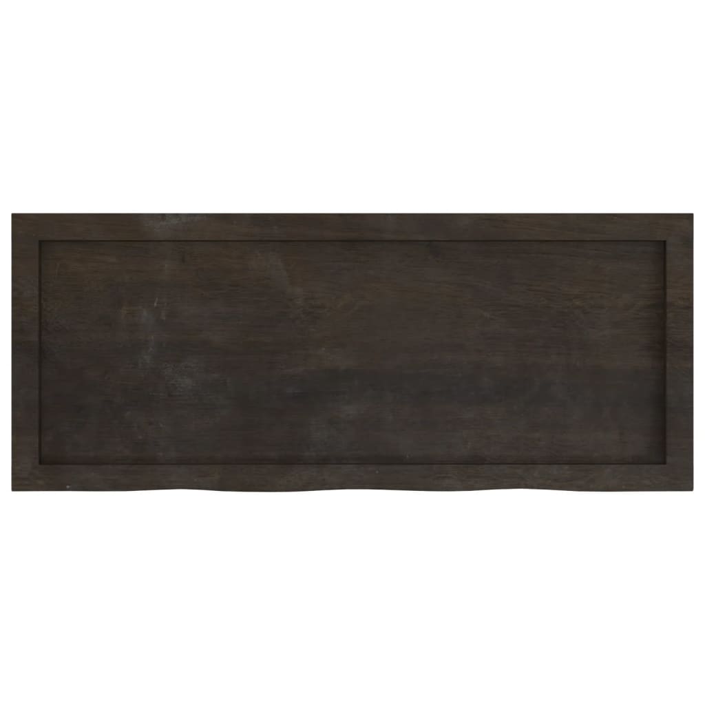 Ripiano Marrone Scuro 100x40x(2-6) Cm Massello Rovere Trattato - Image 6