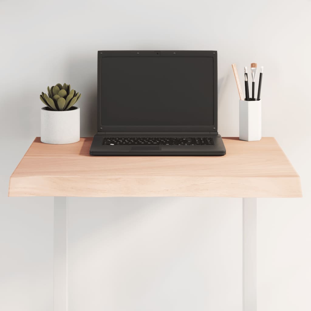 Piano Per Tavolo 60x50x(2-4) Cm Rovere Non Trattato Bordi Vivi