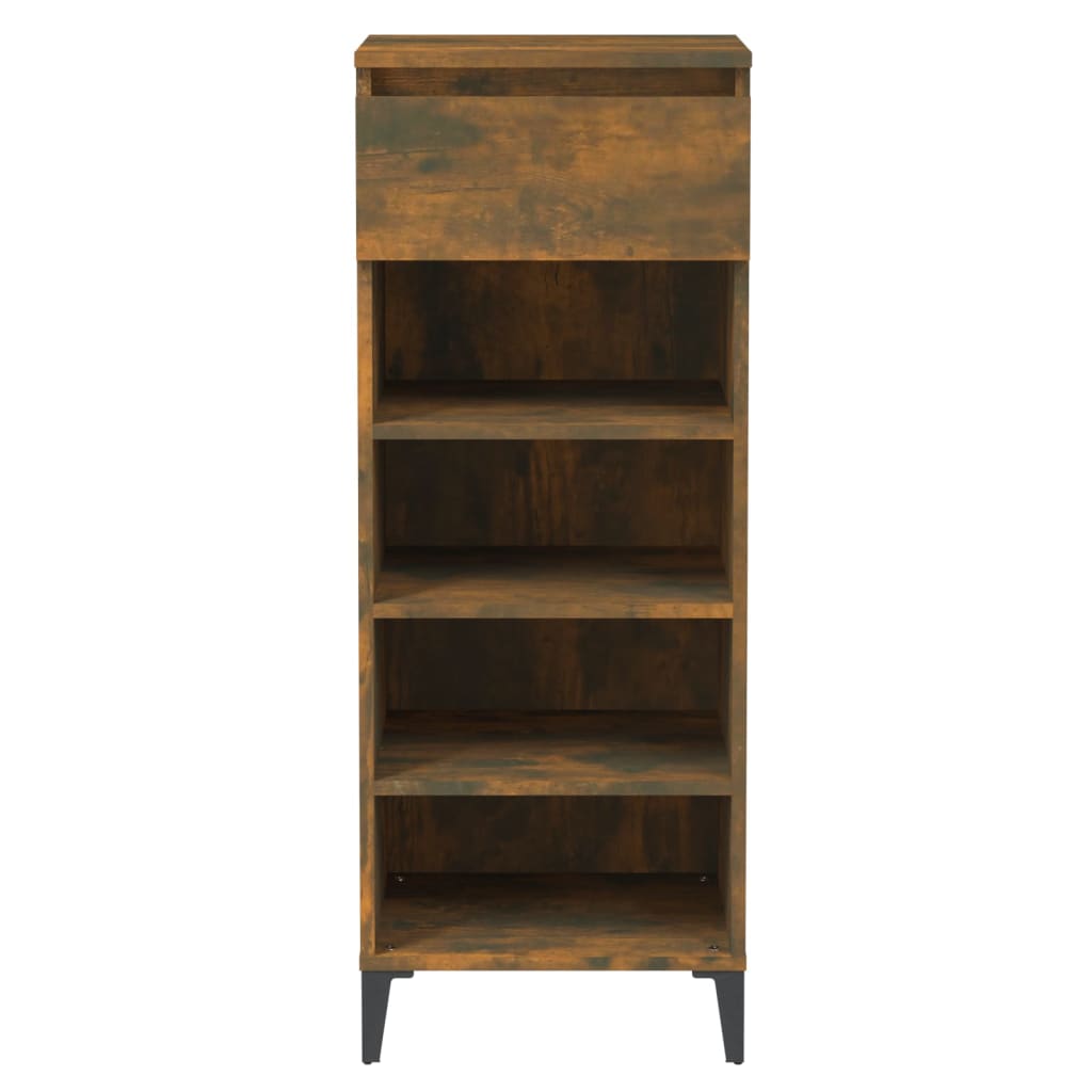 Scarpiera Rovere Fumo 40x36x105 Cm In Legno Multistrato - Image 6