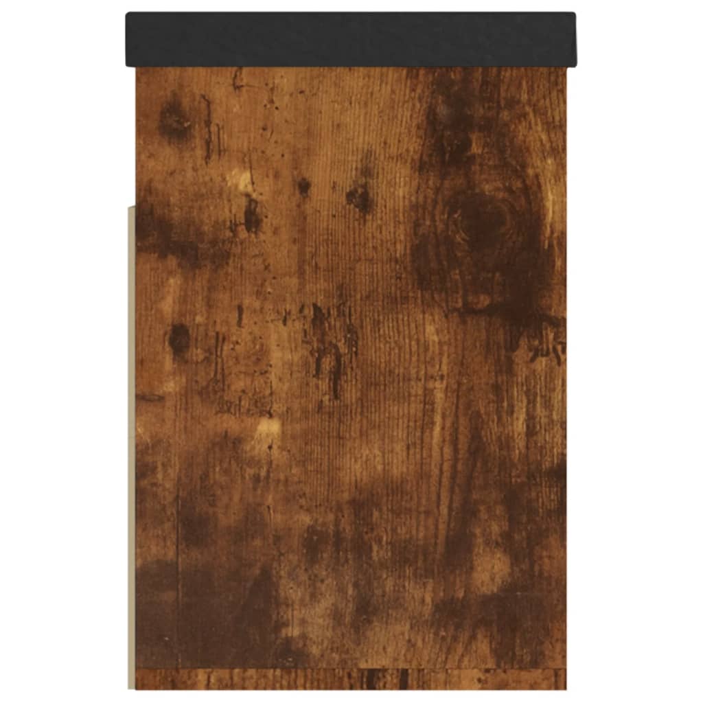 Panca Porta Scarpe Cuscino Rovere Fumo 80x30x47cm Multistrato - Image 5