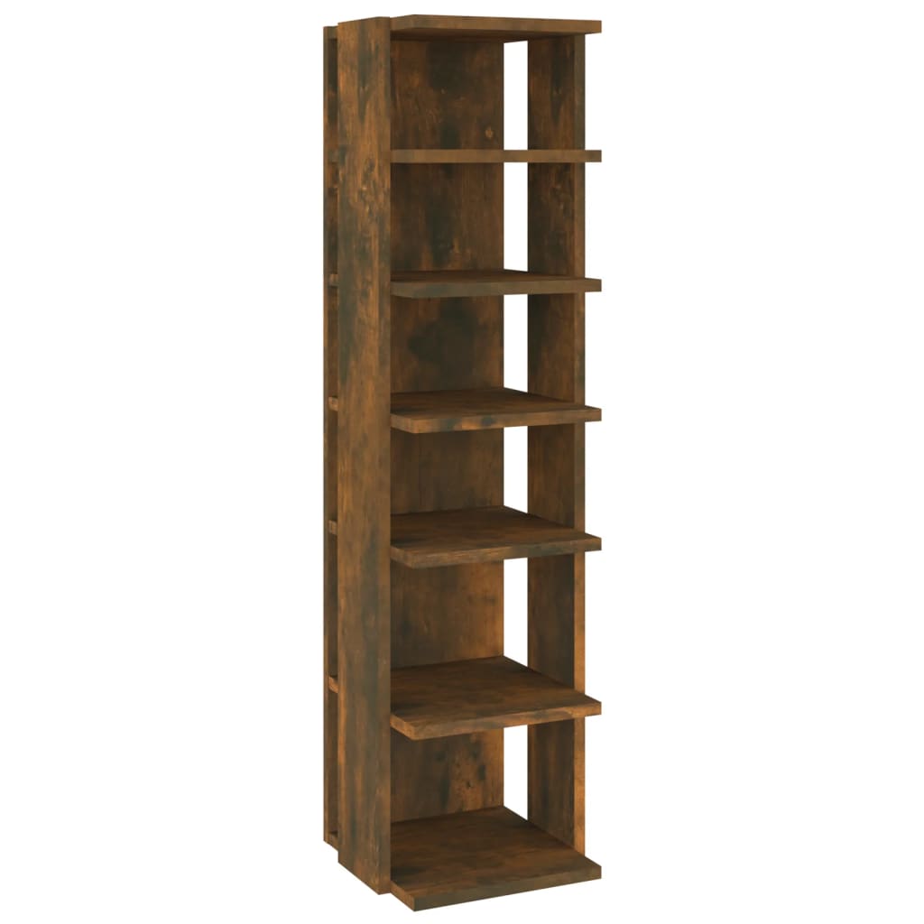 Scarpiere 2 Pz Rovere Fumo 27,5x27x102 Cm In Legno Multistrato - Image 4