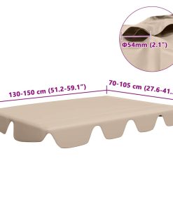 Baldacchino Per Dondolo Giardino Beige 150/130x105/70 cm