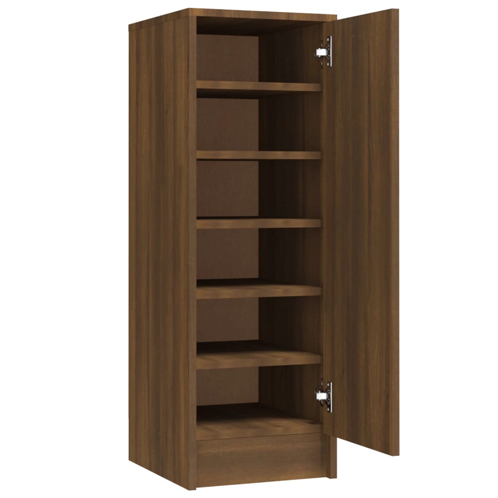 Scarpiera Rovere Marrone 32x35x92 Cm In Legno Multistrato - Image 4