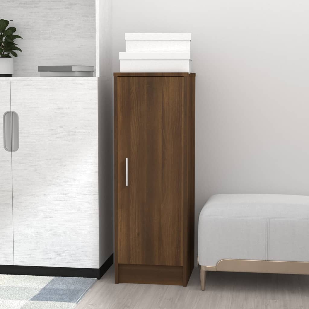 Scarpiera Rovere Marrone 32x35x92 Cm In Legno Multistrato