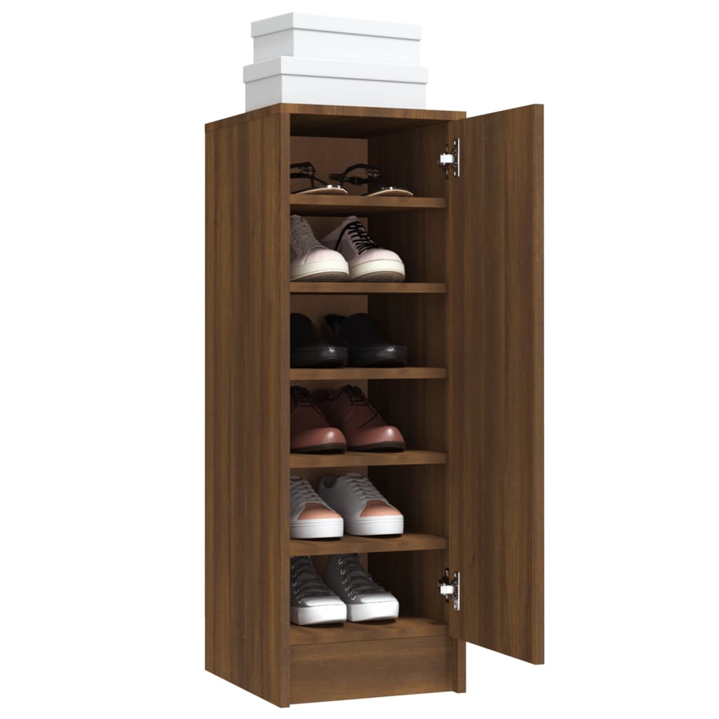 Scarpiera Rovere Marrone 32x35x92 Cm In Legno Multistrato - Image 2